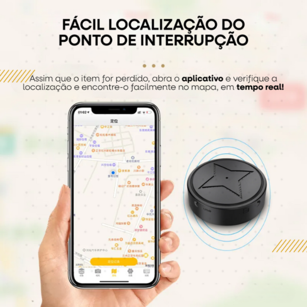 Mini Rastreador GPS para Veículos - Magnético e Preciso